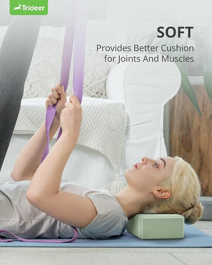 Trideer Yoga Soft Non-Slip Surface Premium Foam Blocks